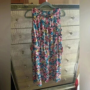 Juicy Couture adorable elastic waist floral abstract size Large dress